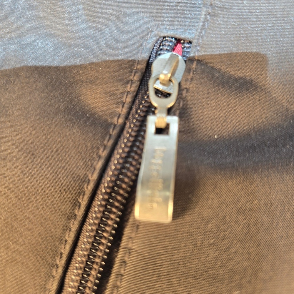 Baggallini Convertible Backpack Sling Bag Brown Nylon Red Lining Travel Purse - Picture 3 of 13